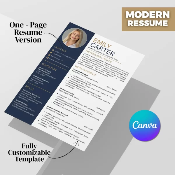 100+ Primium Resume Edited by Canva - Image 2